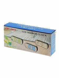 Часы электронные настольные от сети с будильником и термометром VST 895Y-1 Красные